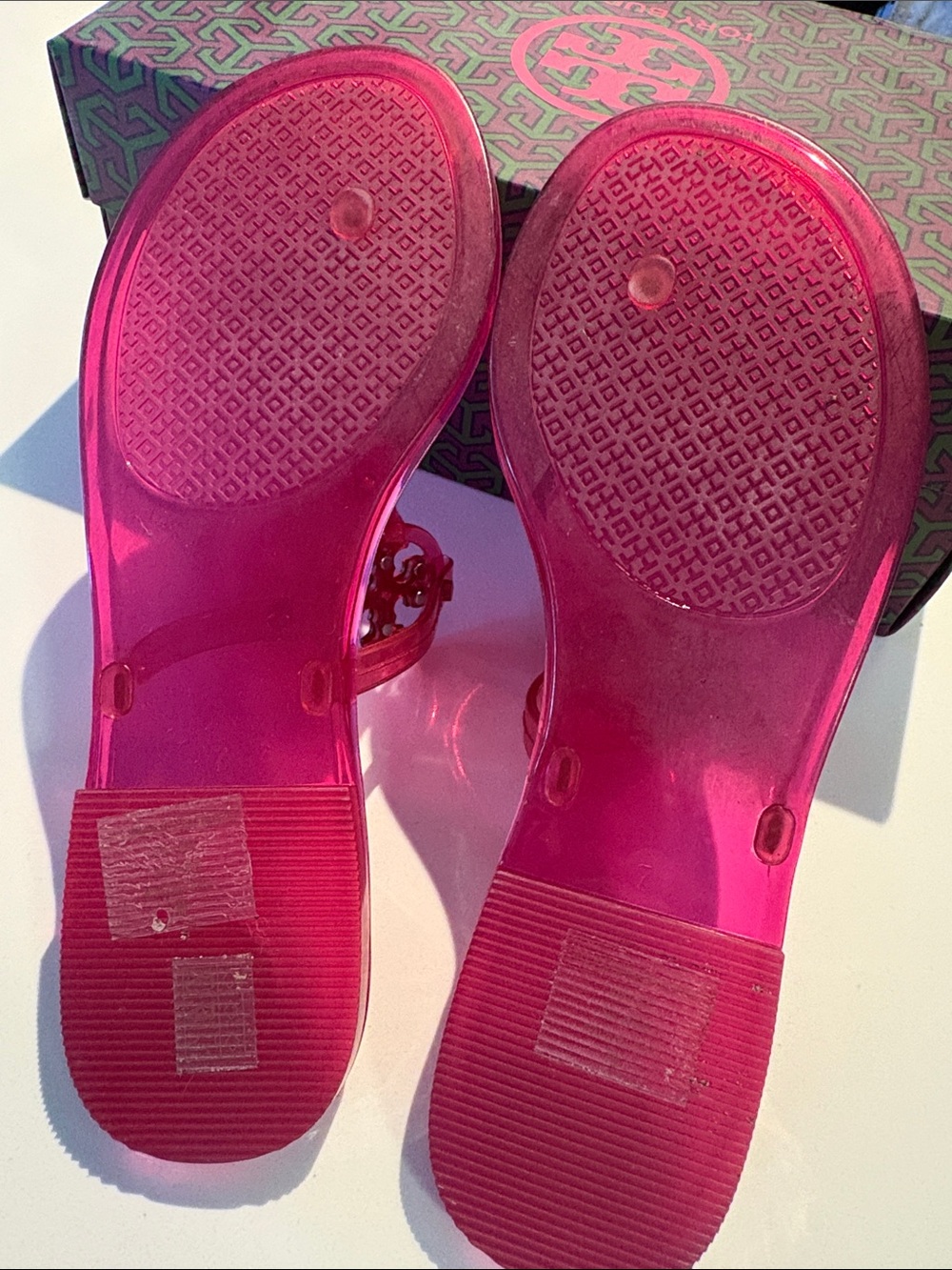 Tory Burch Red Orange Mini Miller Flat Thong Sandals - Picture 5 of 5